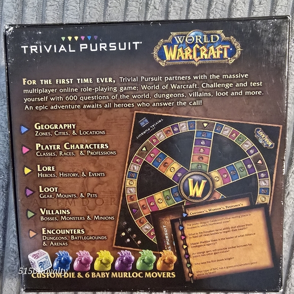 Blizzard's World of Warcraft Vintage Trivial Pursuit Game Hasbro New in open Box - Picture 2 of 16